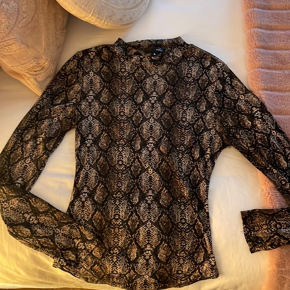 Sheer snakeskin body suit